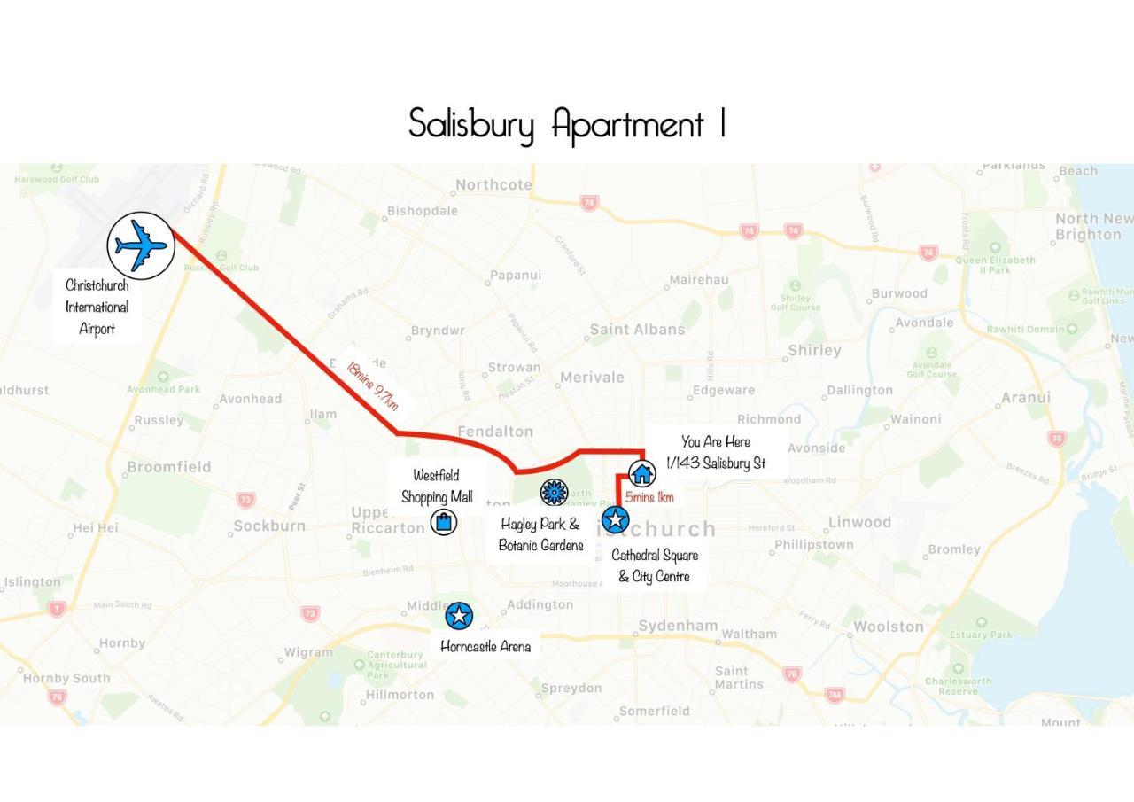 Salisbury Apartment - Christchurch Holiday Homes Bagian luar foto
